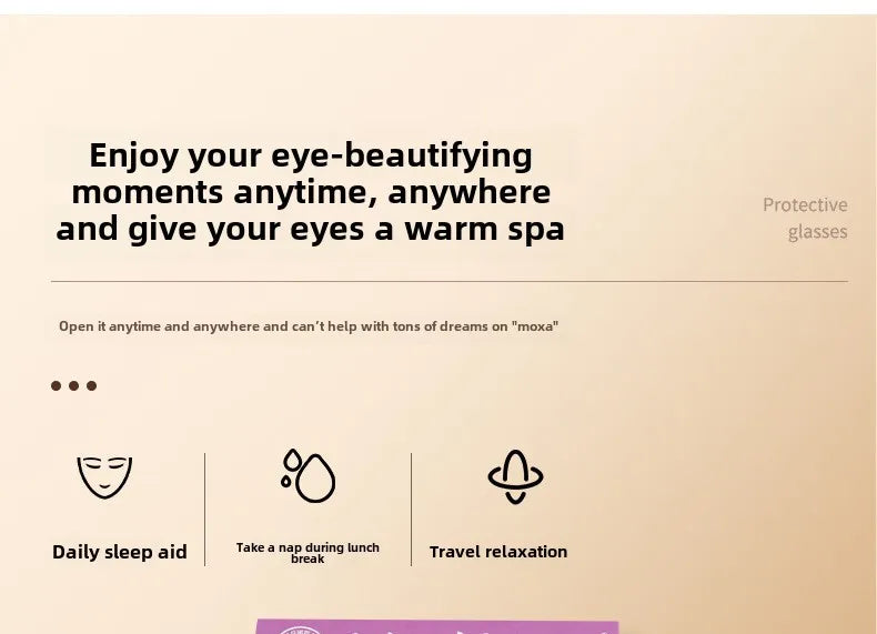 5pcs/Box Steam Hot Compress Eye Mask Wormwood Chamomile Lavender Health Care Spot Household Moxa Velvet Wake Up.