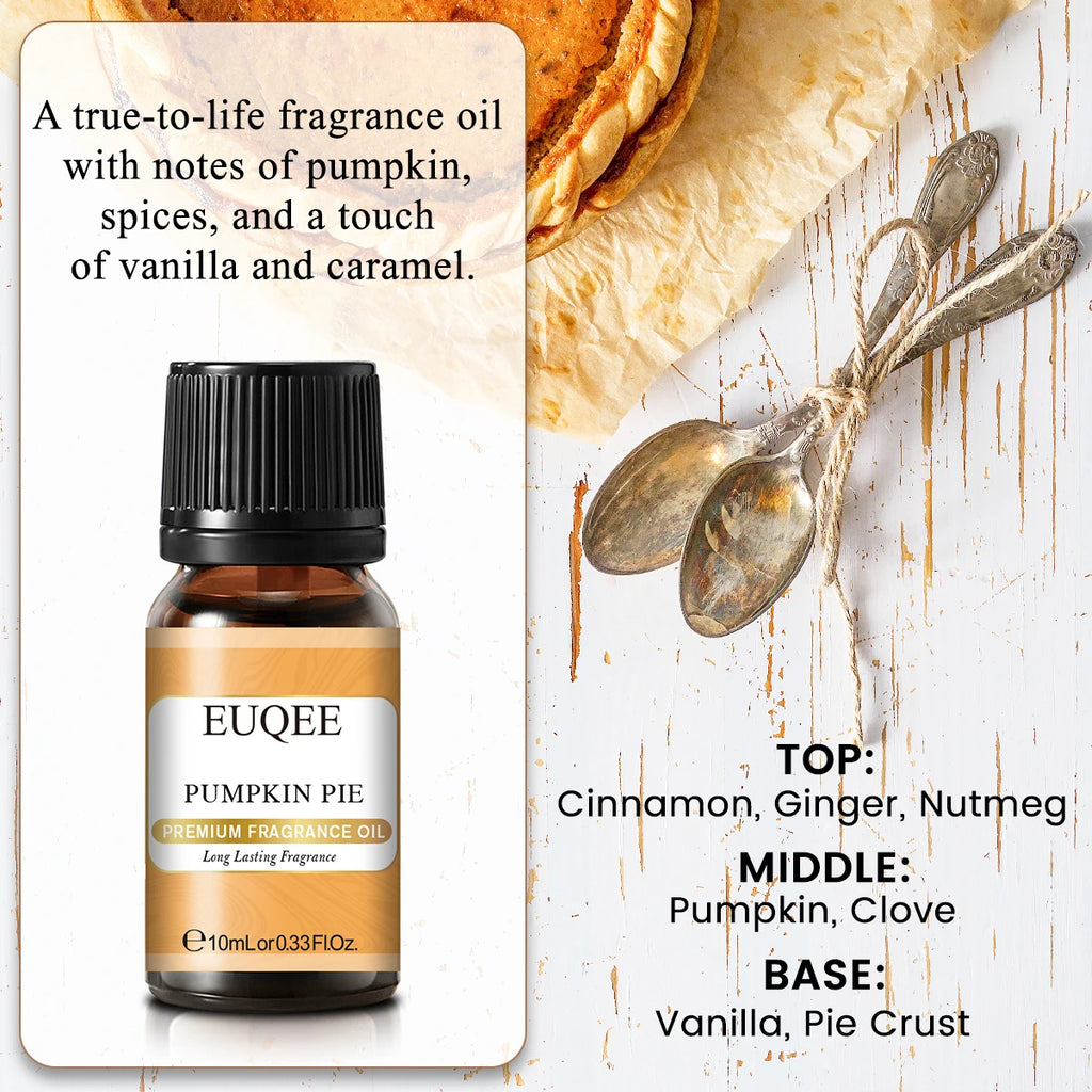 EUQEE 10ml Premium Fragrance Oil For Humidifier Diffuser Coconut Vanilla Forest Fine Sandalwood Bamboo& Teak Mango Aroma Oils.