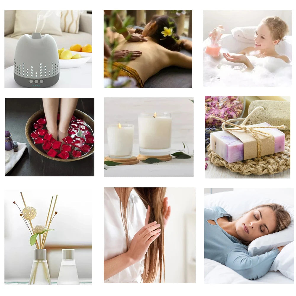 EUQEE 10ml Premium Fragrance Oil For Humidifier Diffuser Coconut Vanilla Forest Fine Sandalwood Bamboo& Teak Mango Aroma Oils.