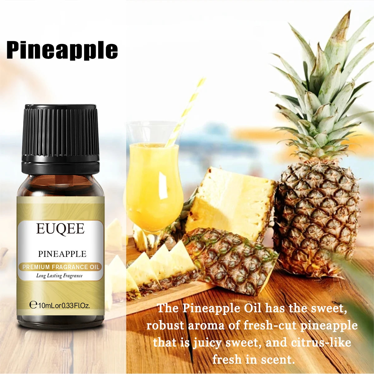 EUQEE 10ml Premium Fragrance Oil For Humidifier Diffuser Coconut Vanilla Forest Fine Sandalwood Bamboo& Teak Mango Aroma Oils.