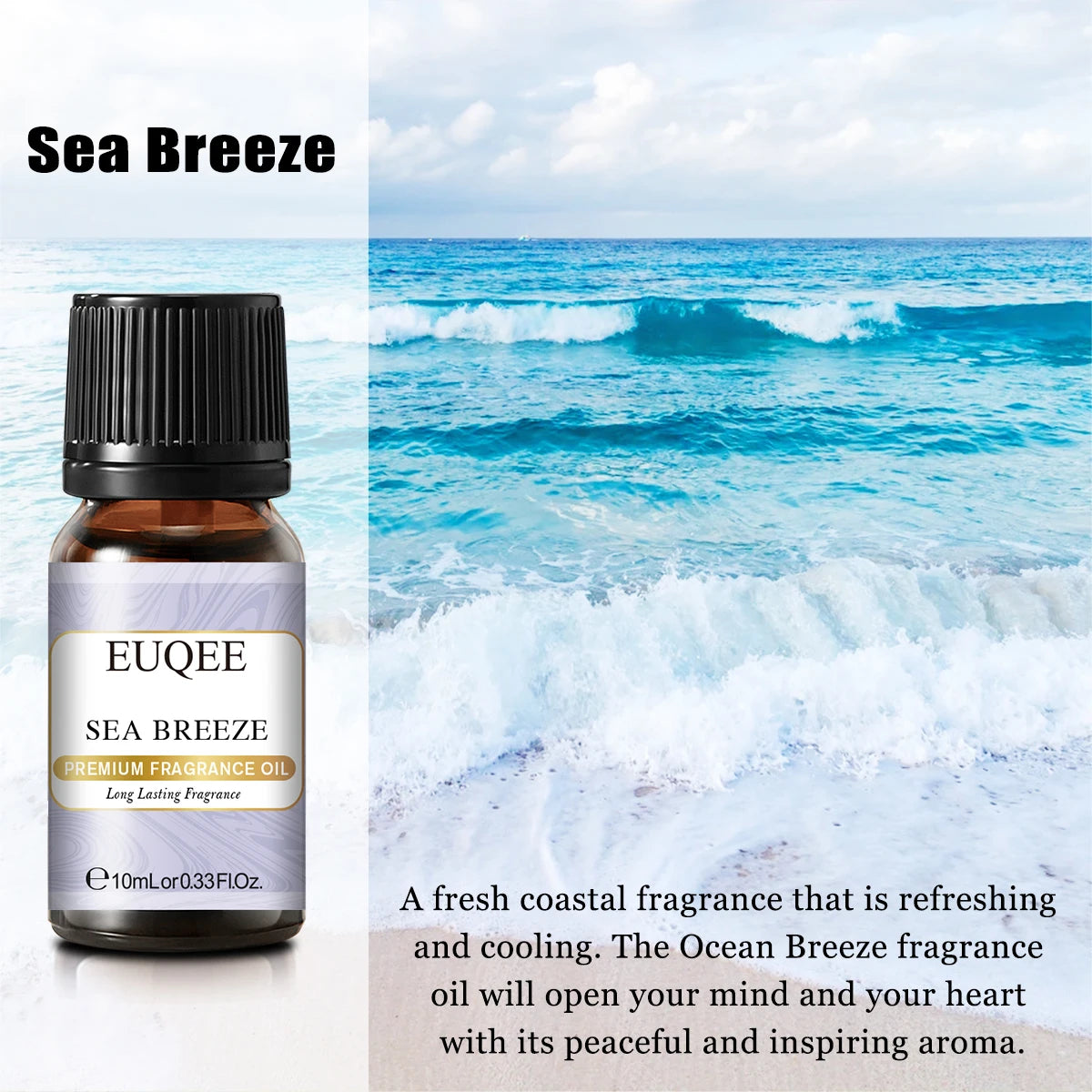 EUQEE 10ml Premium Fragrance Oil For Humidifier Diffuser Coconut Vanilla Forest Fine Sandalwood Bamboo& Teak Mango Aroma Oils.