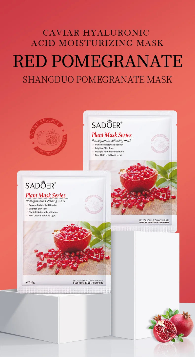 8pcs Natural Plant Face Mask Beauty Skincare Facial Masks Moisturizing Firming Hydrating Facial Mask Face Care Korean Cosmetics.