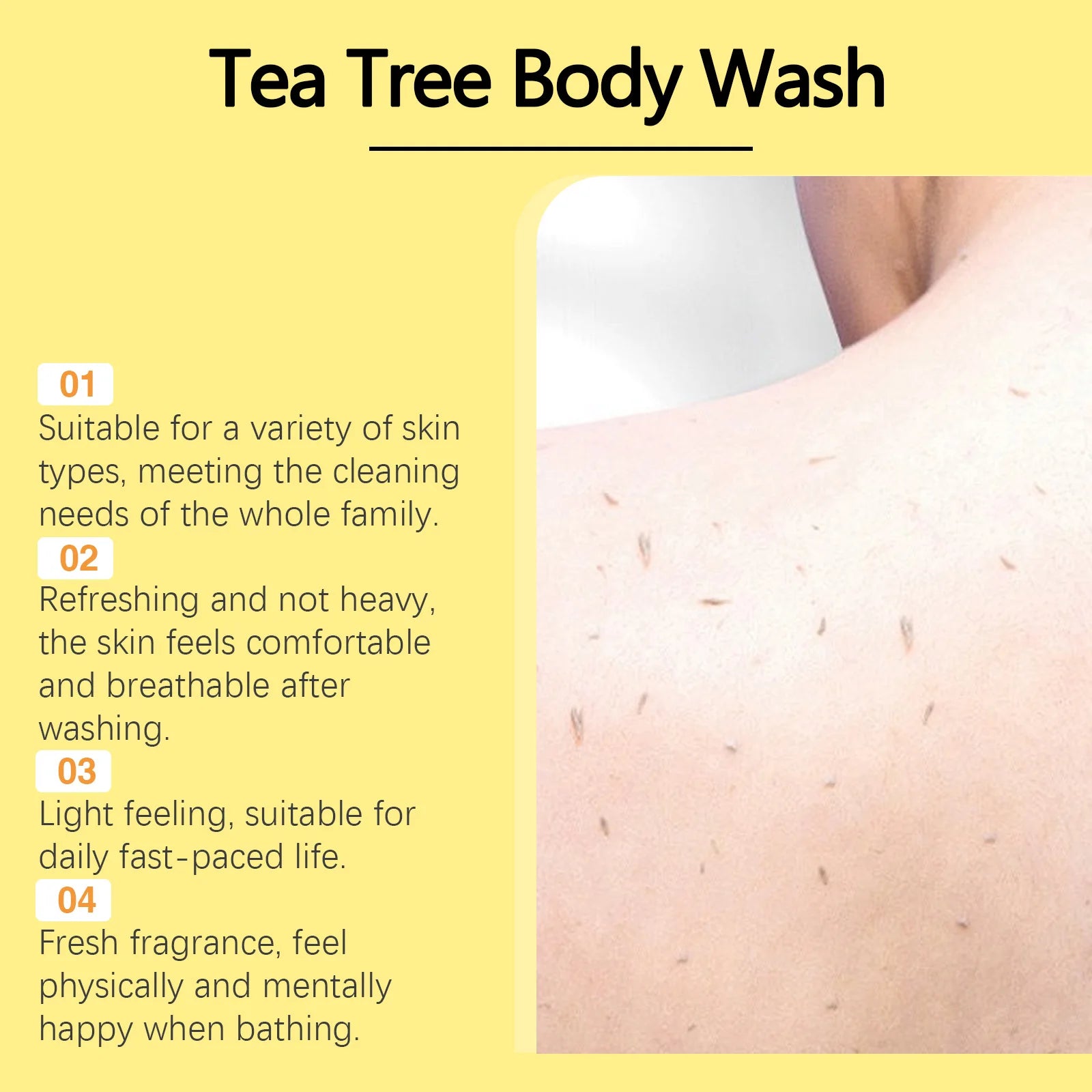 OceAura Tea Tree Cleansing Shower Gel Nourishes, Moisturizes, Lasts Fragrance, Refreshing, Non greasy Fragrance Shower Gel