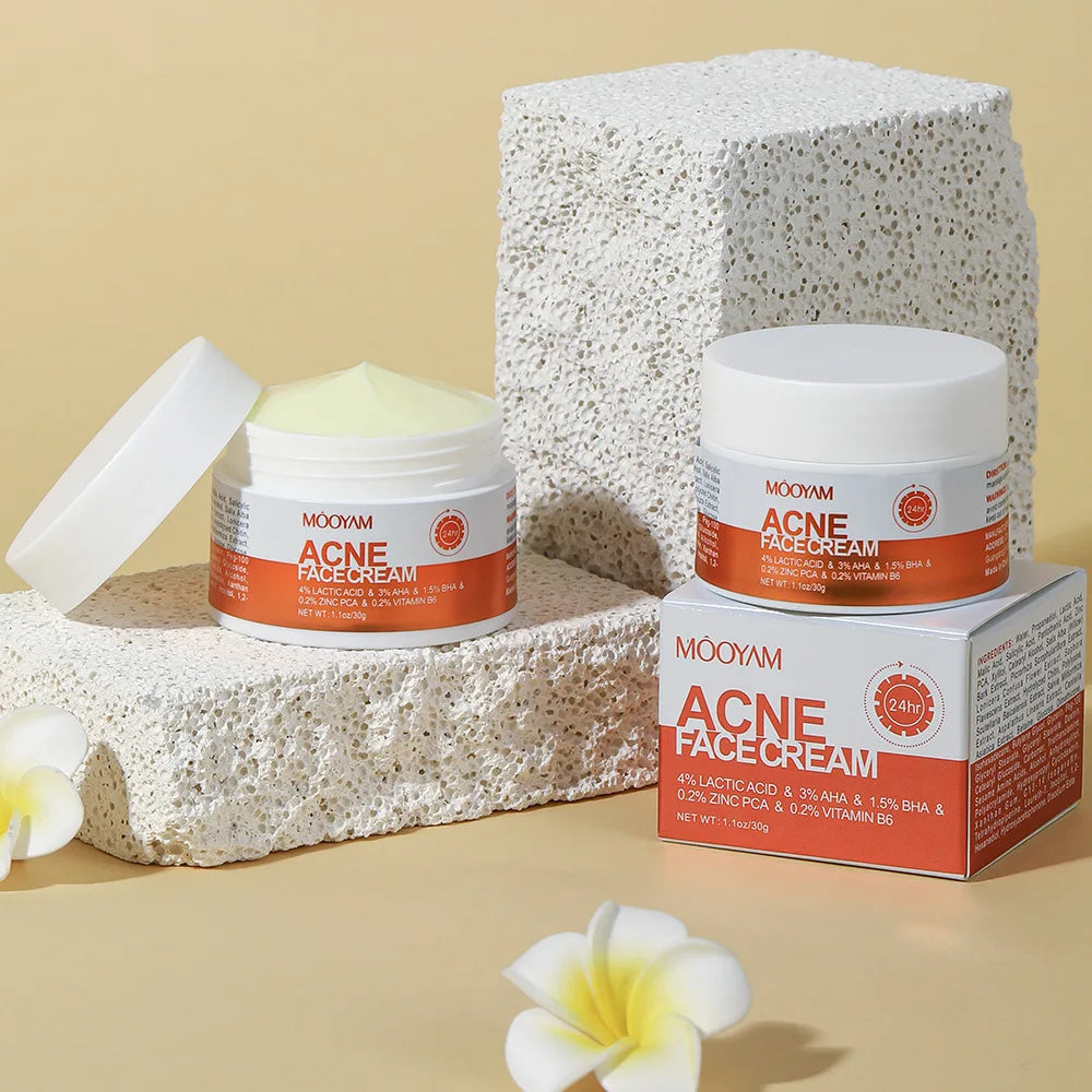 Herbal Acne Removal Face Cream Anti-Acne Gel Treatment Acne Scar Pore Shrinking Eliminate Large Pores Pimples Whitening Face Car
