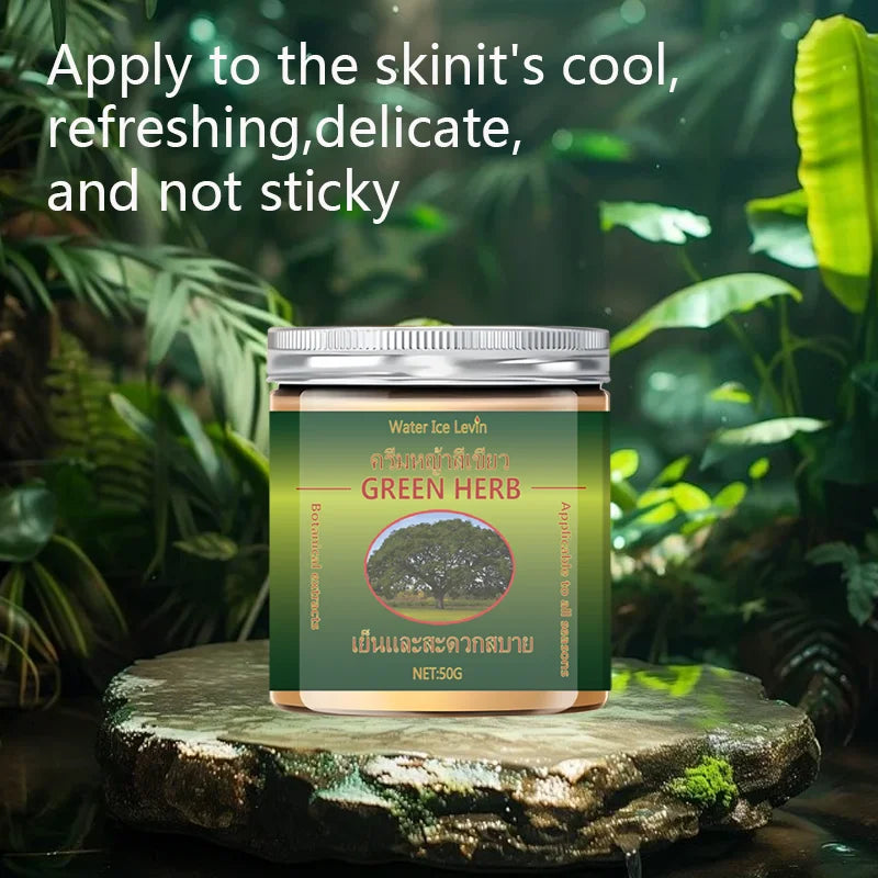 Herbal Body Cream, Care Cream Containing Glycerin and Mint Extract, Suitable for All Skin Types of Moisturizing Massage Cream, Fresh Smell