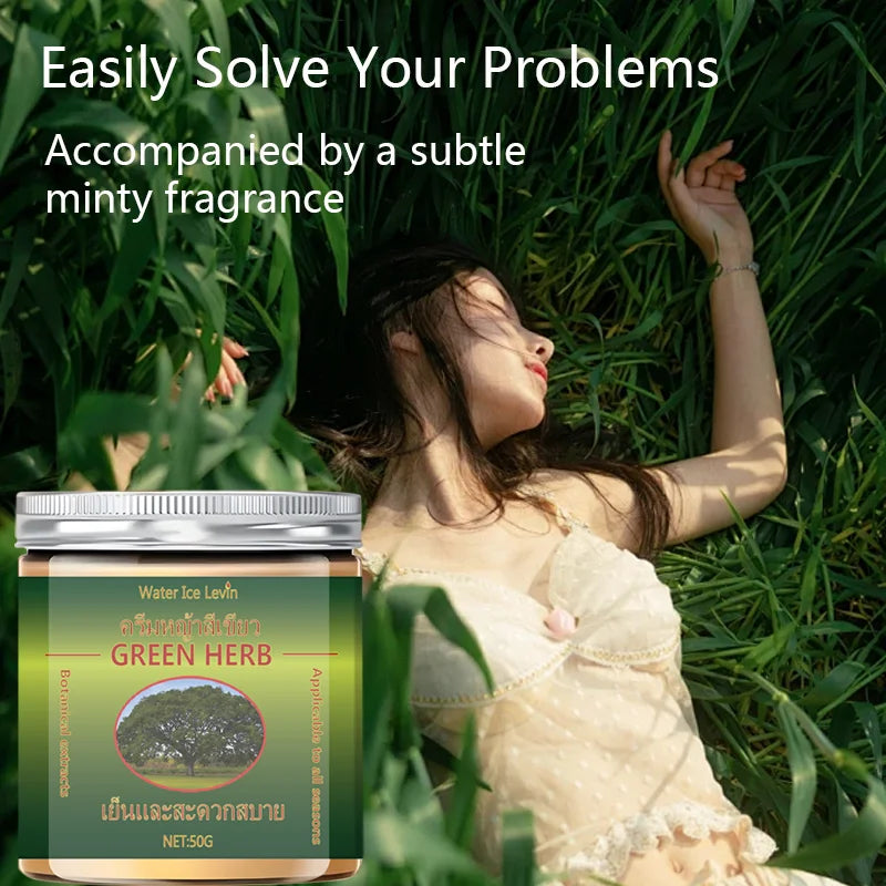 Herbal Body Cream, Care Cream Containing Glycerin and Mint Extract, Suitable for All Skin Types of Moisturizing Massage Cream, Fresh Smell