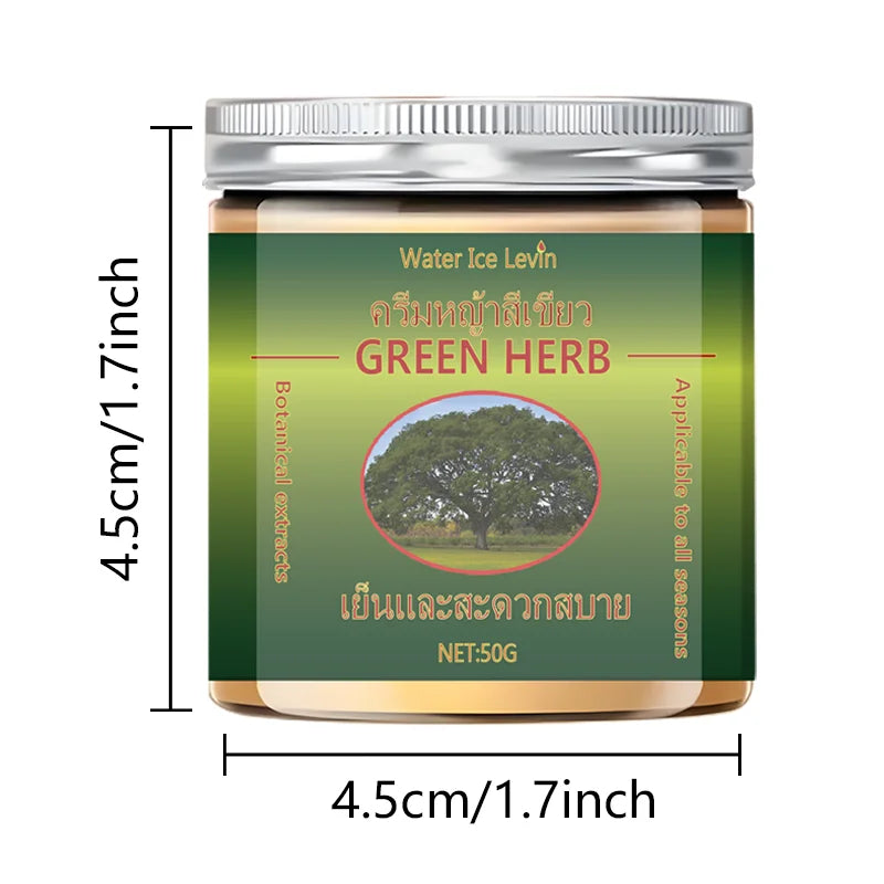 Herbal Body Cream, Care Cream Containing Glycerin and Mint Extract, Suitable for All Skin Types of Moisturizing Massage Cream, Fresh Smell