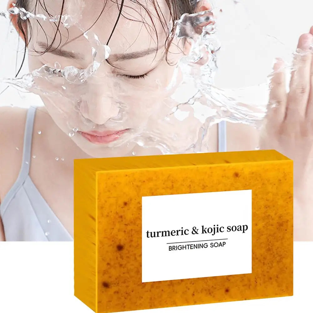 100g Turmeric Hand Made Soap, Lemon Kojic Acid Soap, Shower and Facial Soap body care 1pc