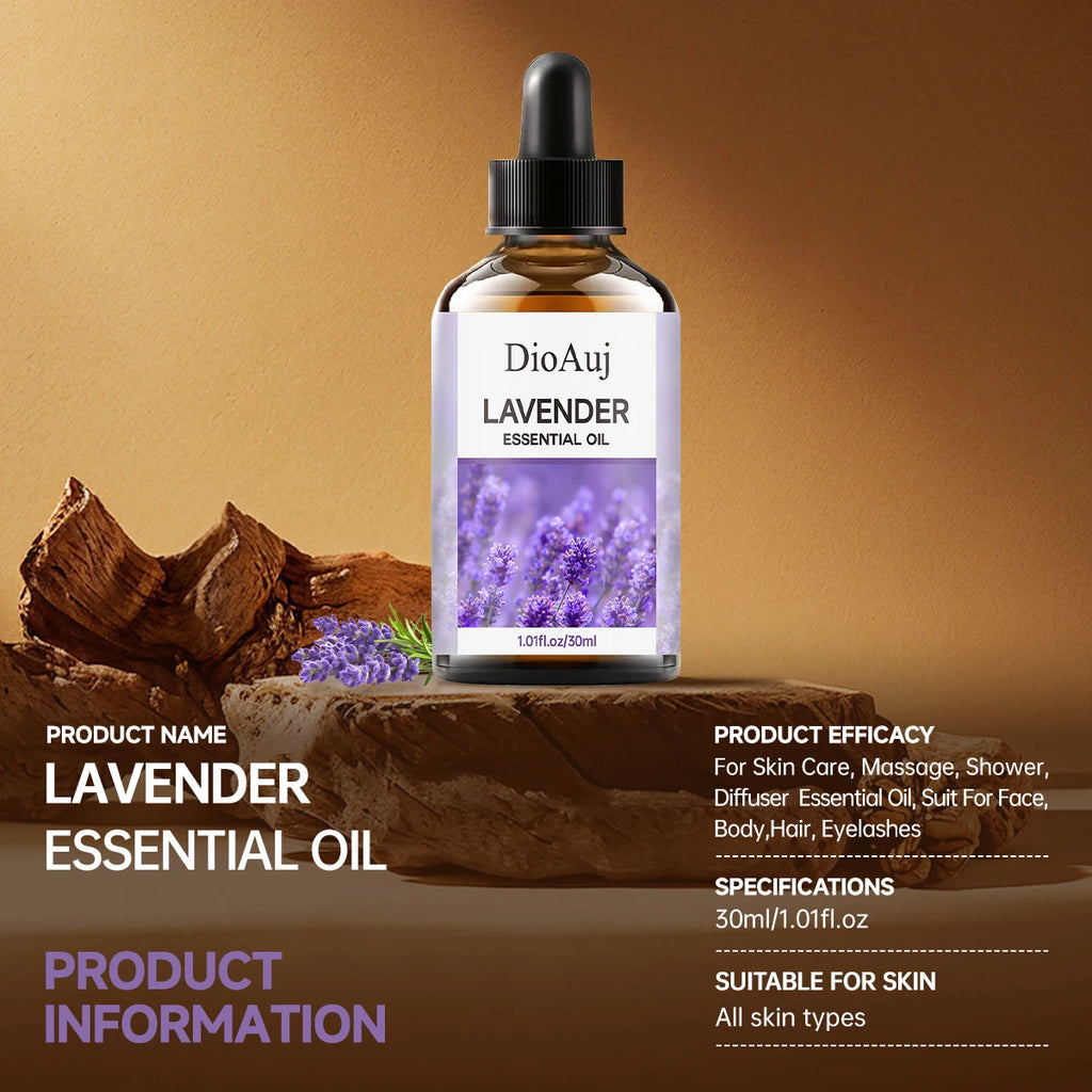 30ml/1.01fl.oz LAVENDER Essential Oil for Humidifier, Facial, Skin Care, Aromatherapy, Hair Care, Scalp and Body Massage
