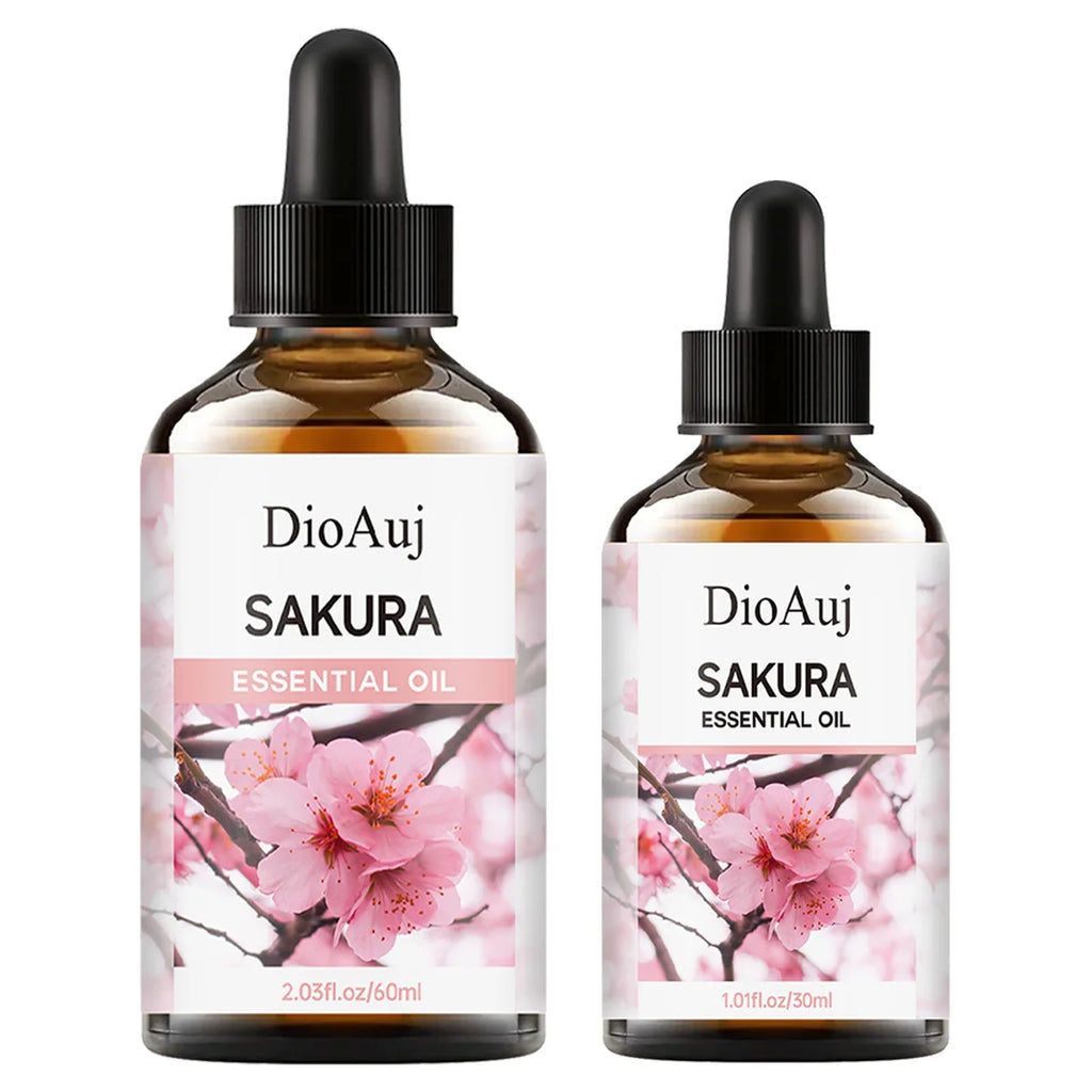 DioAuj30ml/60ml Sakura plant extract facial skin care essential oil, aromatherapy lasting fragrance, body care moisturizing