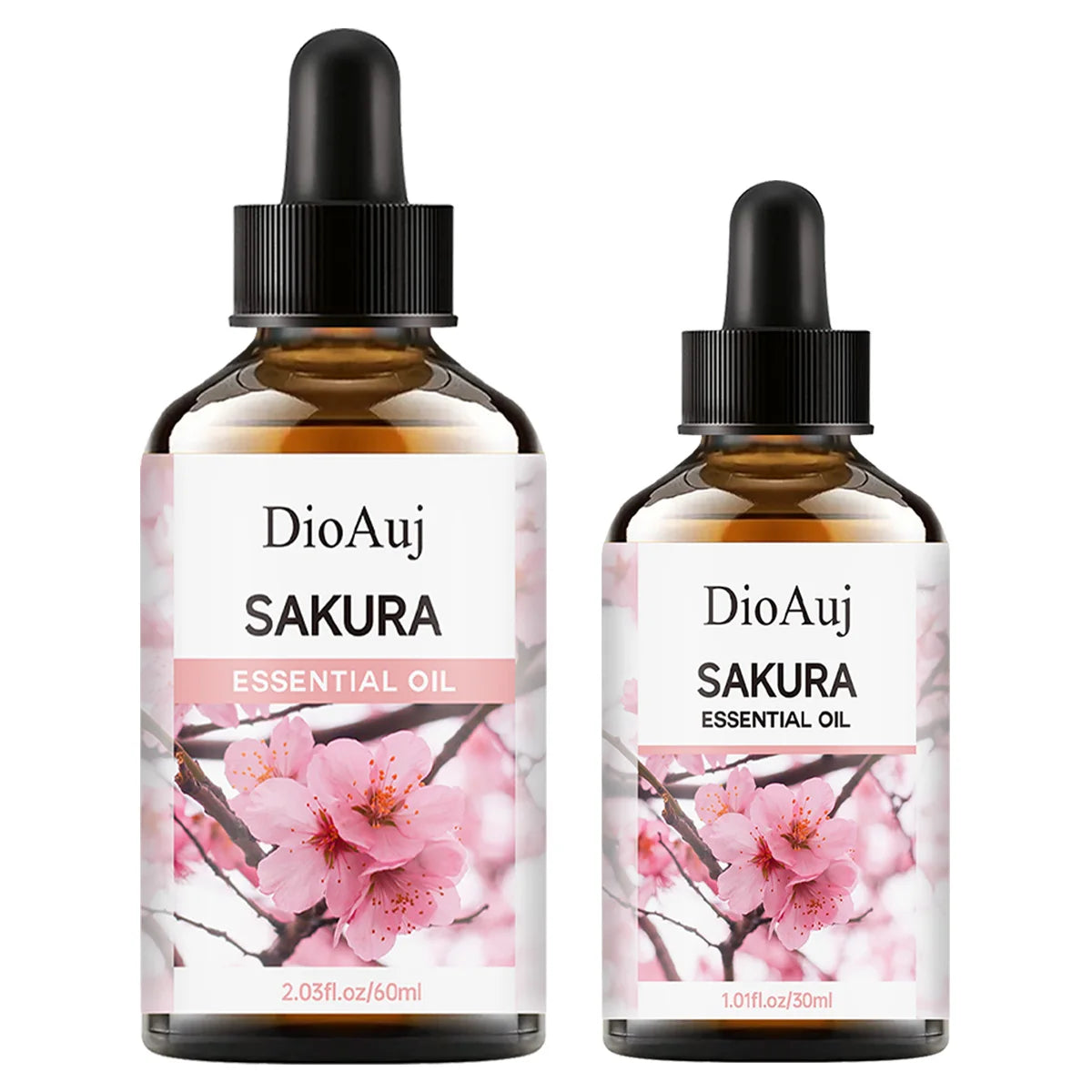 DioAuj30ml/60ml Sakura plant extract facial skin care essential oil, aromatherapy lasting fragrance, body care moisturizing