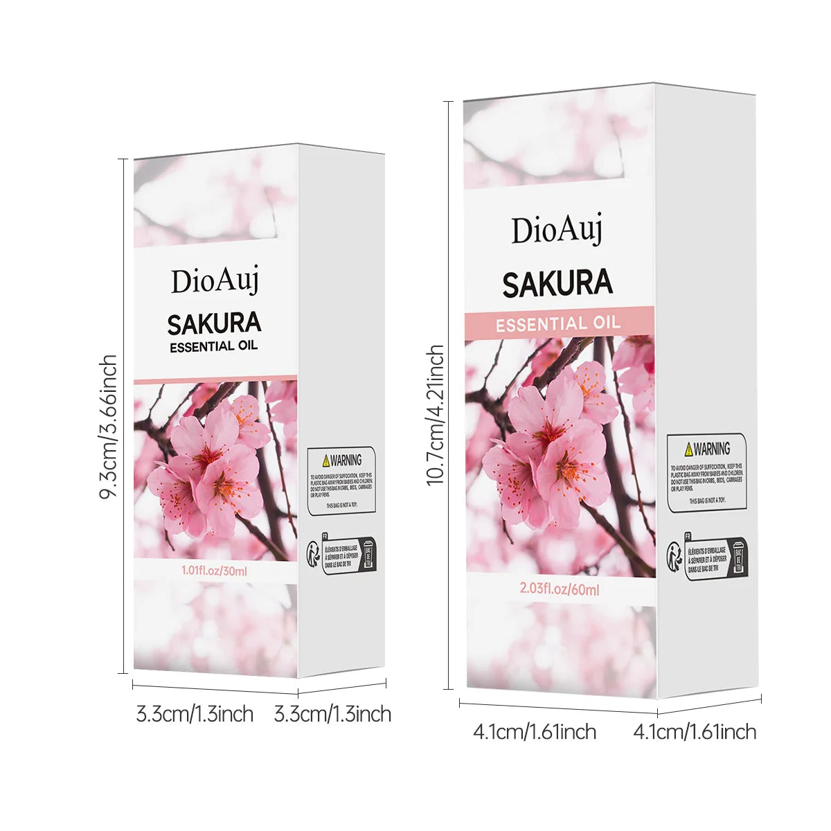 DioAuj30ml/60ml Sakura plant extract facial skin care essential oil, aromatherapy lasting fragrance, body care moisturizing