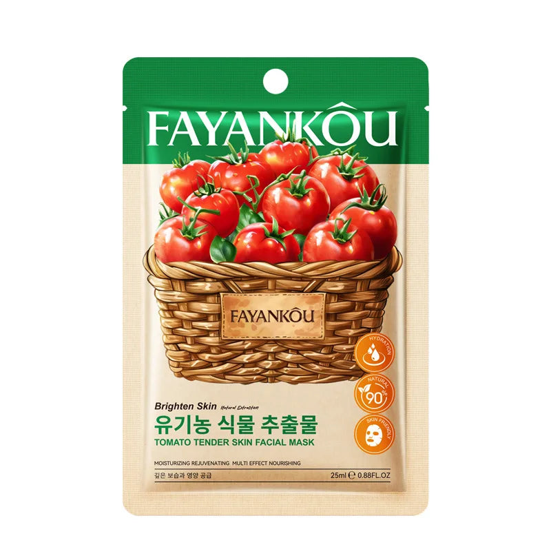 8pcs/kit FAYANKOU Fruit Facial Masks Moisturizing Brightening Hydrating Anti-Aging Face Mask Korean Sheet Masks Skin Care