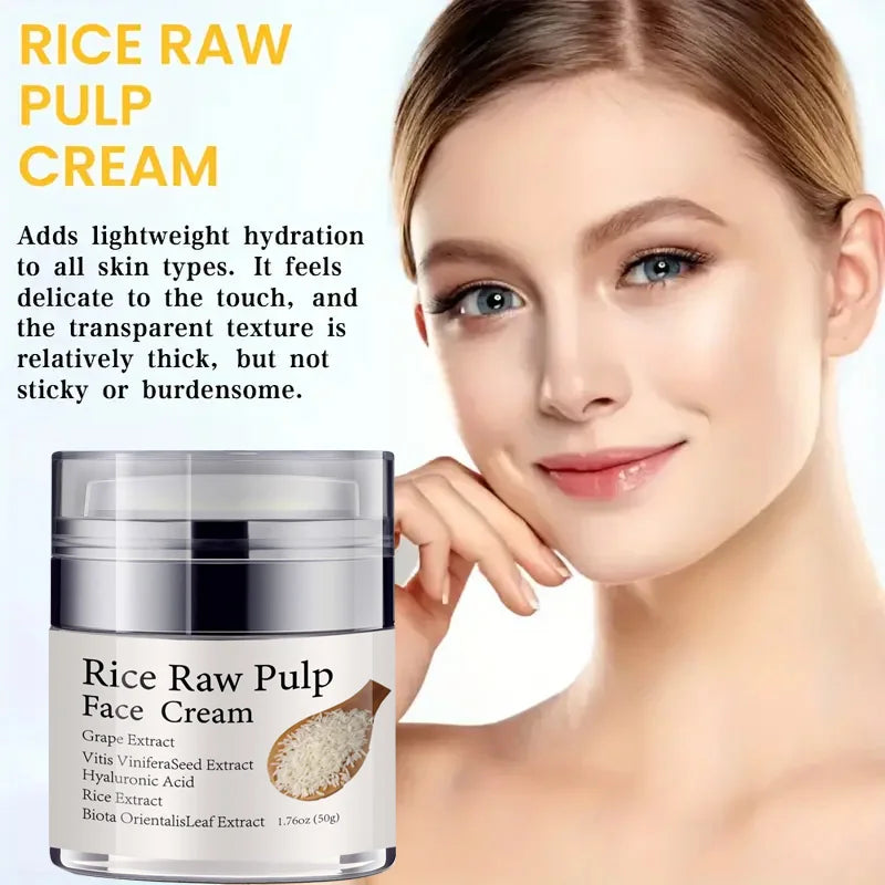 Rice puree moisturizing cream repair moisturizing nourishing cream brightening cream anti-aging facial skin care products 50ML