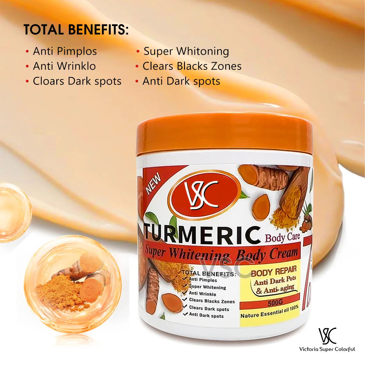 Turmeric Moisturizer Body Lotion Brightaning And Blackening Hydrating And Moisturizing Skin Body Cream Moisturizer Face Cream