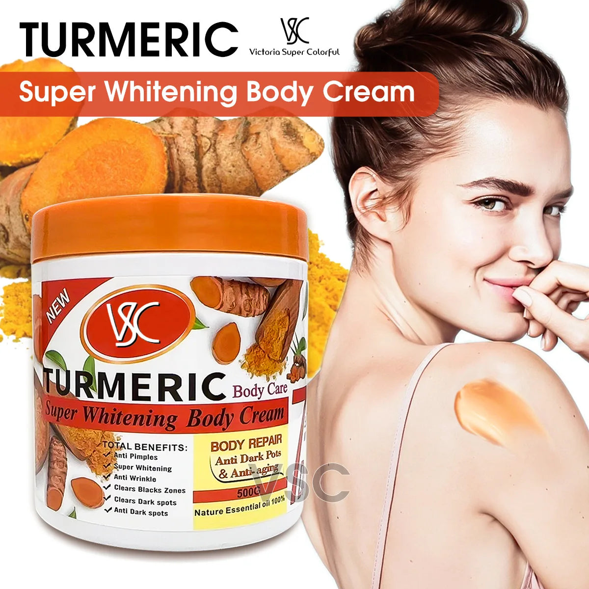 Turmeric Moisturizer Body Lotion Brightaning And Blackening Hydrating And Moisturizing Skin Body Cream Moisturizer Face Cream