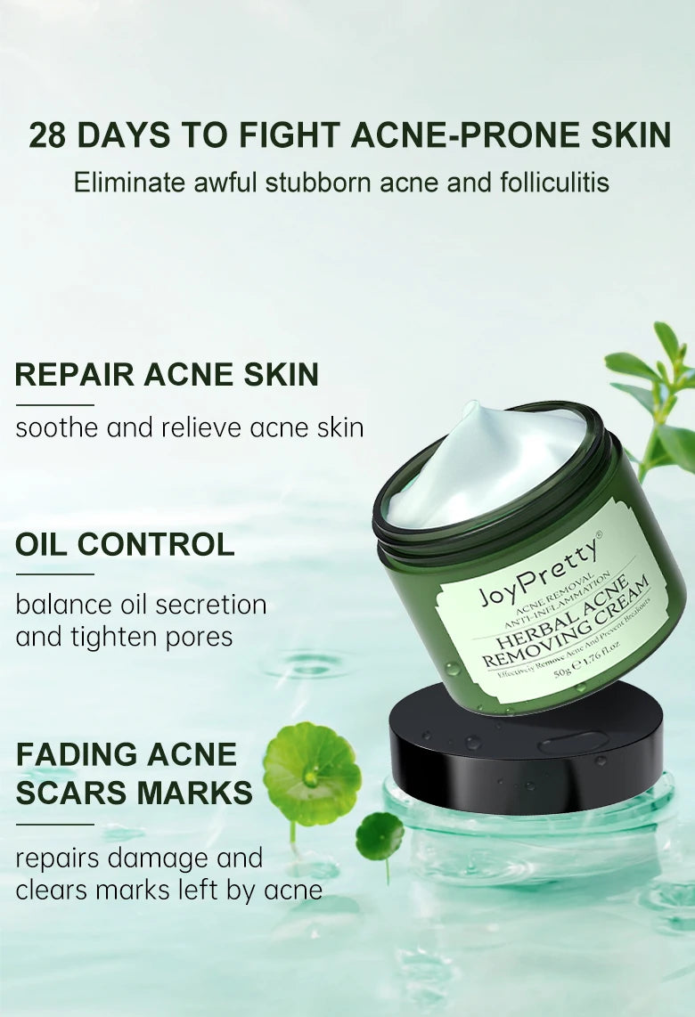 Herbal Acne Face Cream pimple marks removal oil control moisturizing pockmark smooth facial cream skin care products JoyPretty.