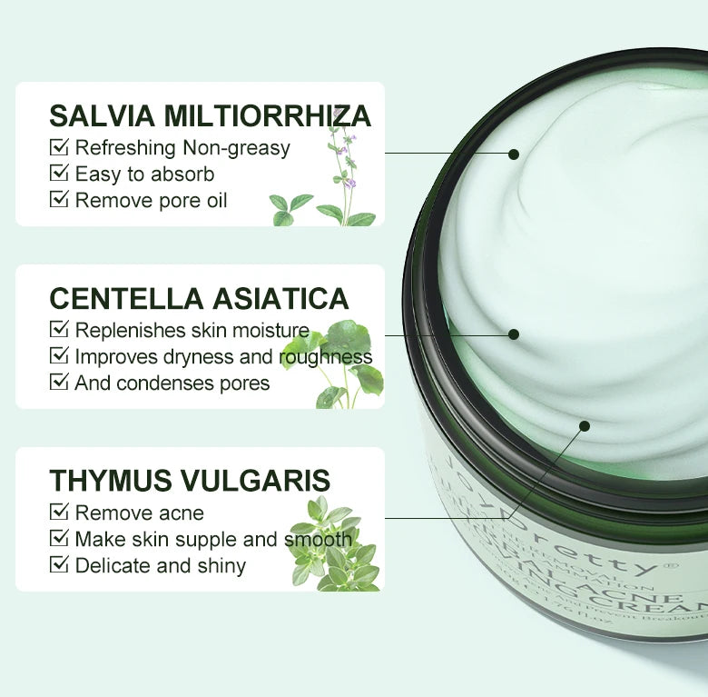 Herbal Acne Face Cream pimple marks removal oil control moisturizing pockmark smooth facial cream skin care products JoyPretty.